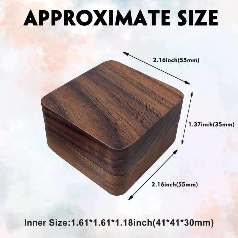 Wedding Ring Box - Personalized Wooden Design