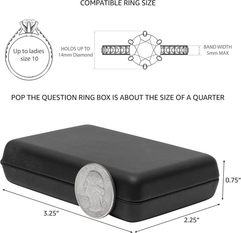 Engagement Ring Box – Flat & Slim Design for Proposals
