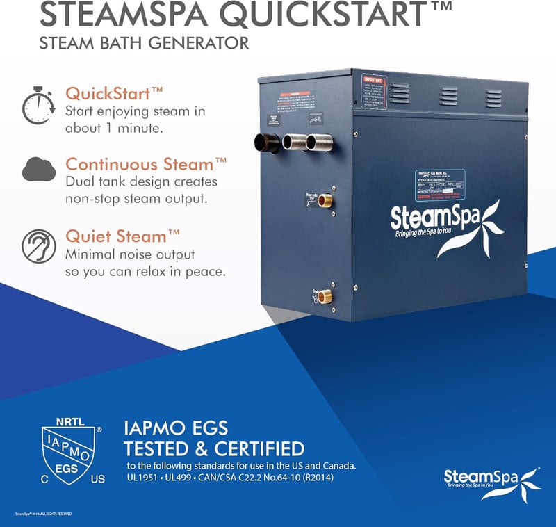 Steam Bath Generator Kit in Oil Rubbed Bronze