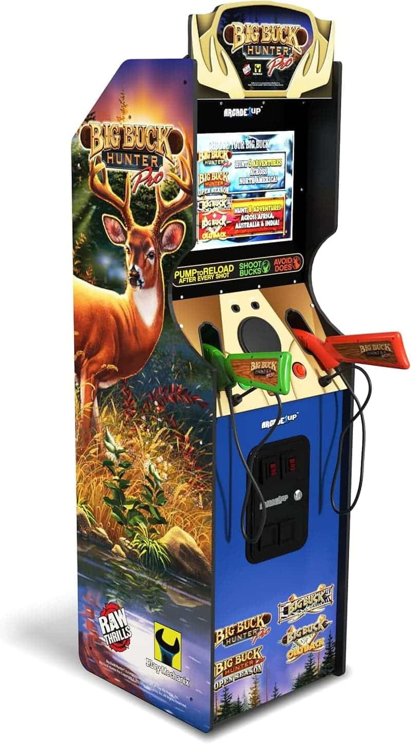 Big Buck Hunter Pro Home Arcade Machine with 4 Games, 5-Foot Cabinet