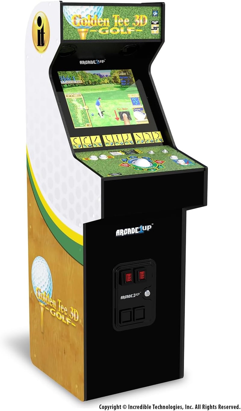 Golden Tee 3D Deluxe Home Arcade Machine with 8 Classic Games