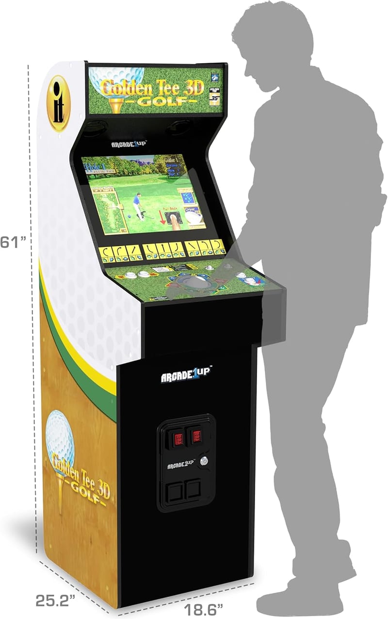 Golden Tee 3D Deluxe Home Arcade Machine with 8 Classic Games
