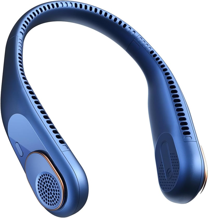 Portable Neck Fan - 360° Cooling USB Rechargeable Gift