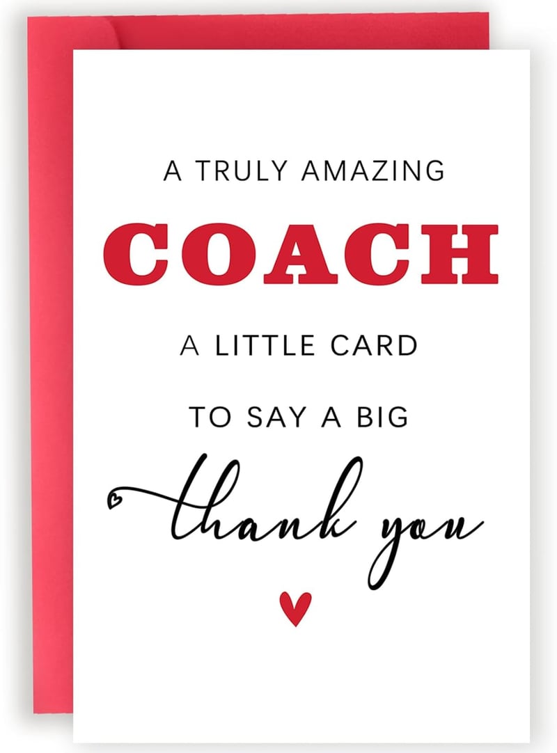 Coach Appreciation Card – Thank You Gift for Men & Women