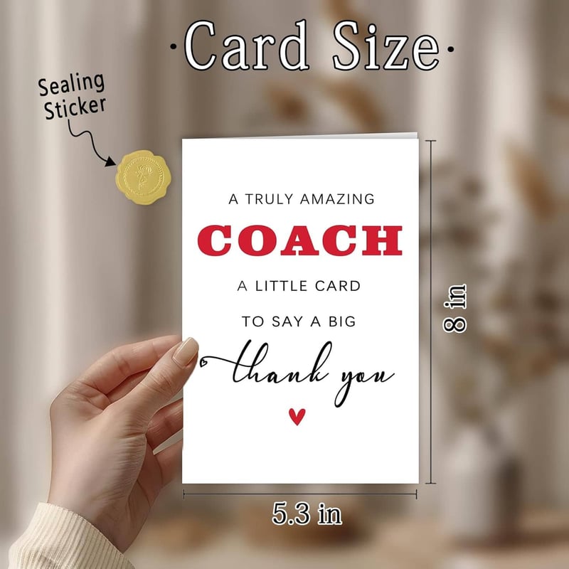 Coach Appreciation Card – Thank You Gift for Men & Women