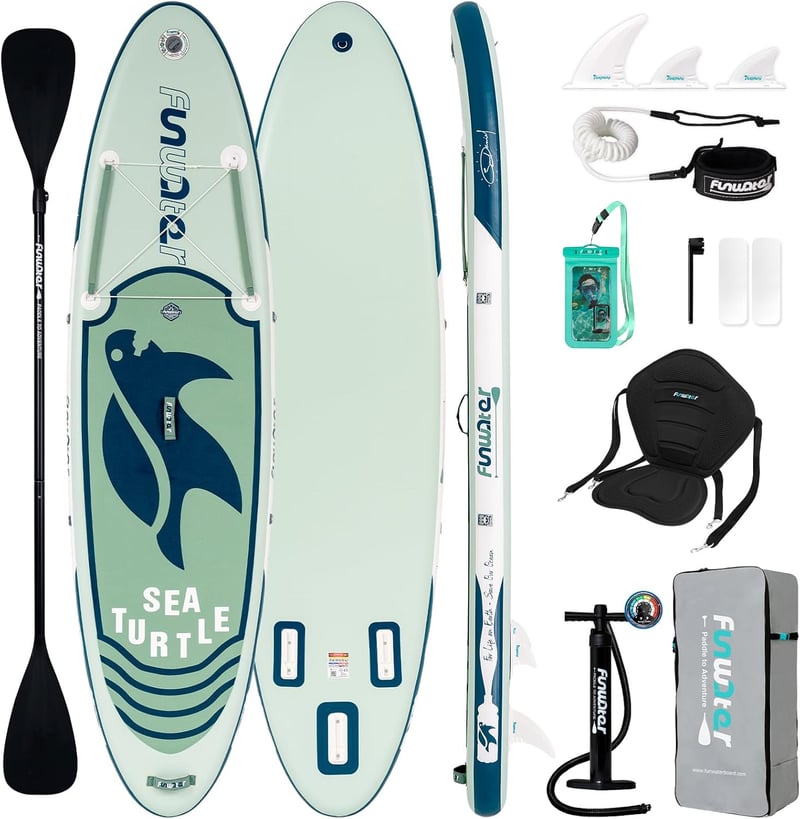 Inflatable Paddle Board with Accessories, Anti-Slip Deck, 11'/10'6
