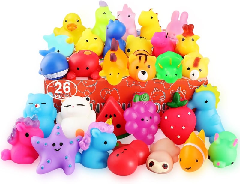 Mochi Squishy Toys – 26-Pack Kawaii Animal Stress Relievers