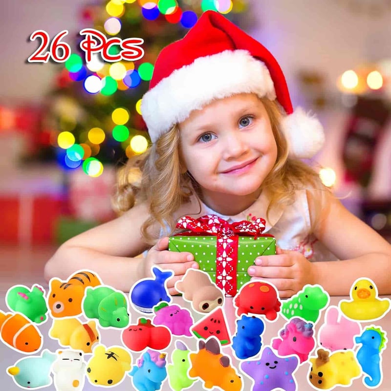 Mochi Squishy Toys – 26-Pack Kawaii Animal Stress Relievers