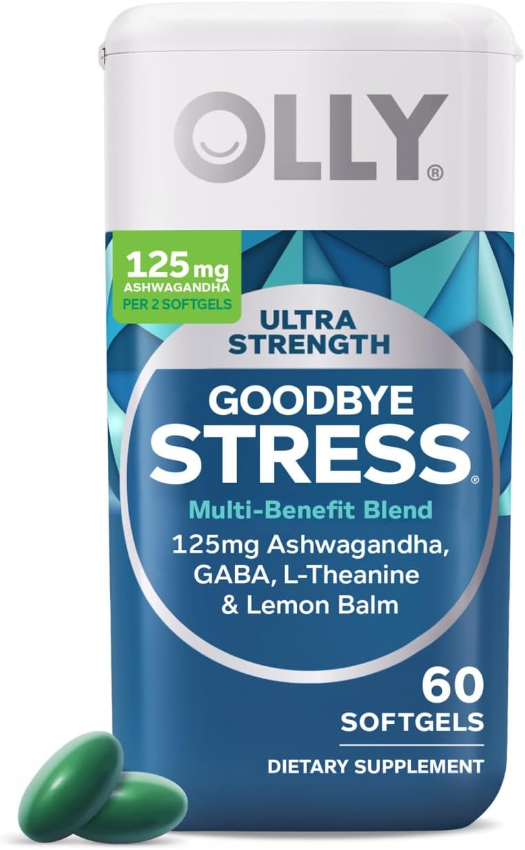 Goodbye Stress Softgels with GABA & Ashwagandha - 60 Ct