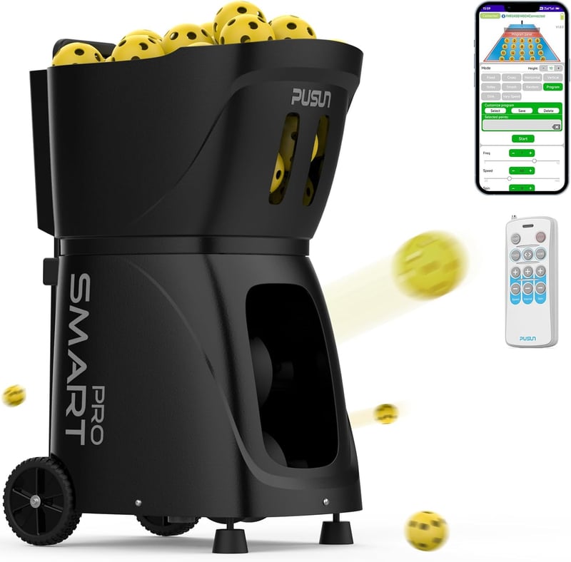 Pickleball Serving Machine - App Controlled, 80+ Ball Capacity