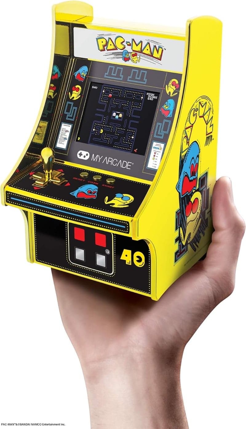 Pac-Man 40th Anniversary Gold Micro Player, 6.75-Inch Collectible