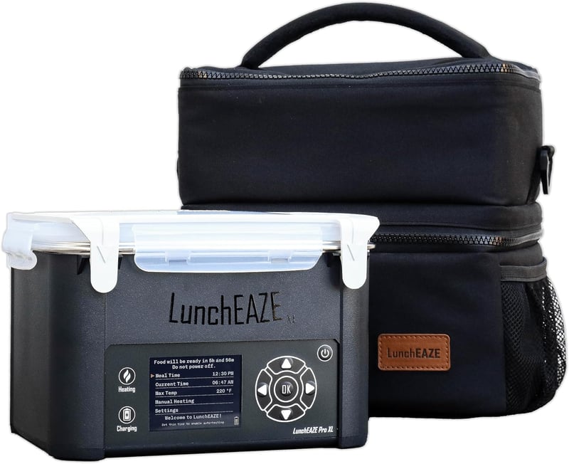 Cordless Heated Lunch Box - 6-Cup, Battery-Powered, Portable
