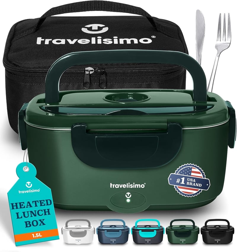 Portable Electric Lunch Box, 1.5L Heated Food Warmer for Work