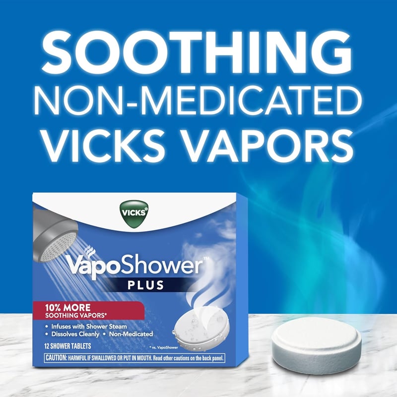 Vicks Eucalyptus Menthol Shower Steamers - 12 Ct