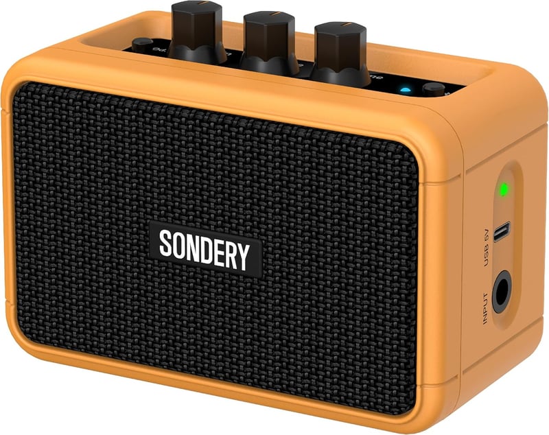 Portable Mini Guitar Amp: 5W Rechargeable Bluetooth Speaker