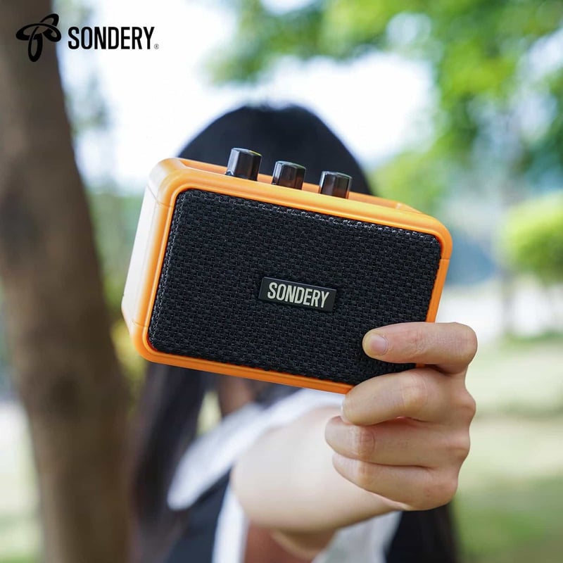 Portable Mini Guitar Amp: 5W Rechargeable Bluetooth Speaker