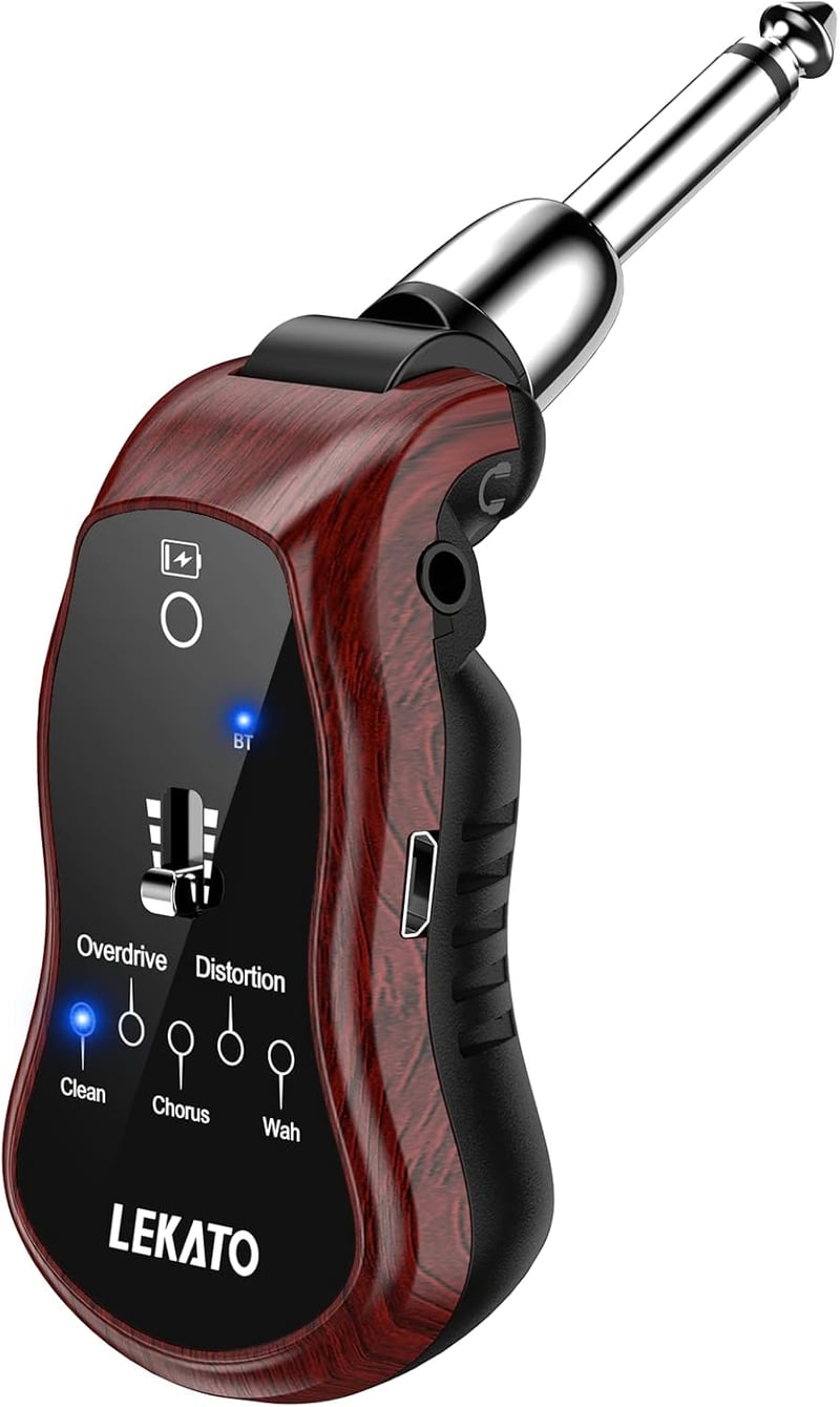 Guitar & Bass Headphone Amplifier with 5 Effects, Rechargeable