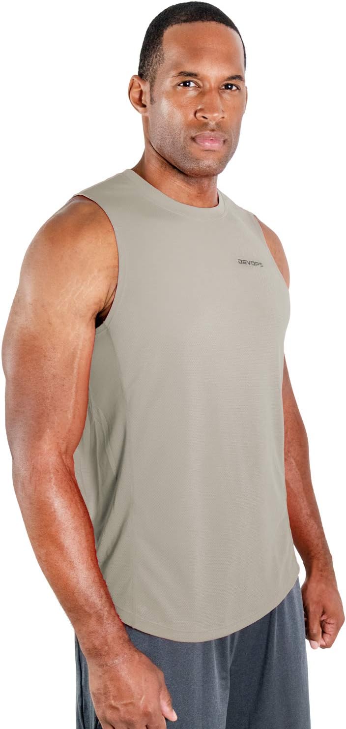 Men's Sleeveless Gym Tank Tops, Dry Fit, 3-Pack