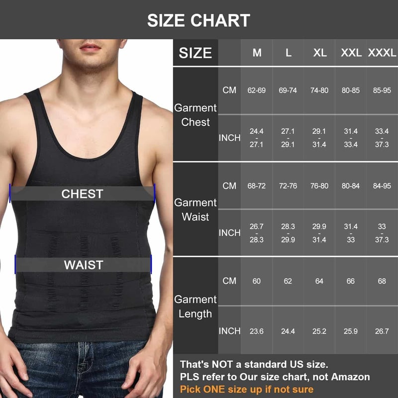 Men's Slimming Compression Tank Tops - 3-Pack