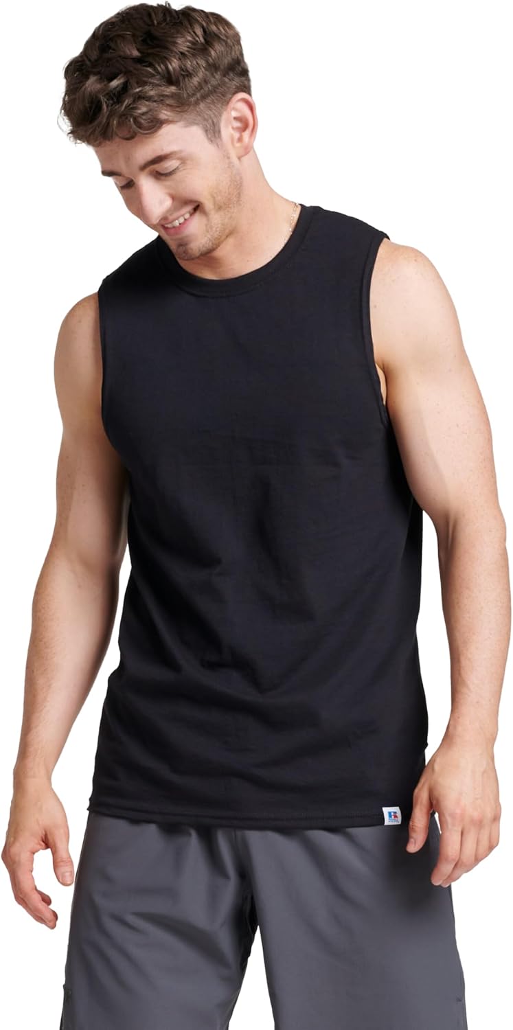 Men's Sleeveless Muscle Shirt, Moisture-Wicking UPF 30+