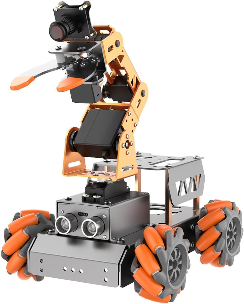 AI Vision Robotic Arm Kit with Mecanum Wheels (No RPi Board)