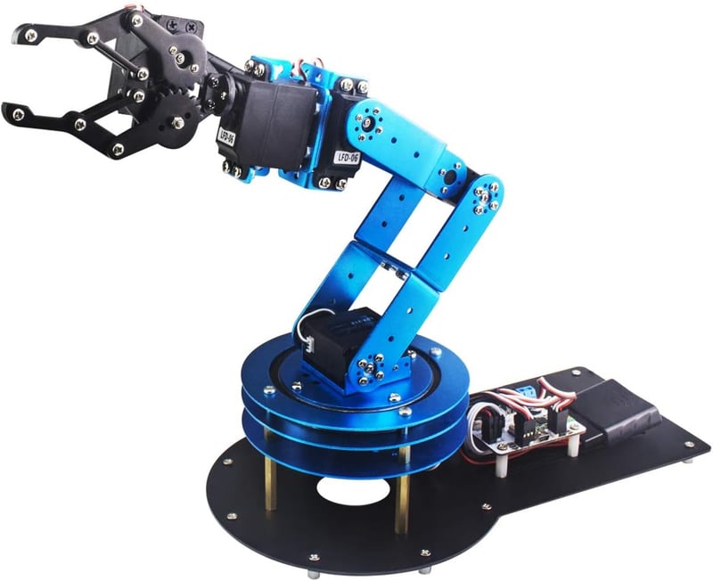 Robotic Arm Kit with 6DOF, Servo Motors & PC Control Tutorial
