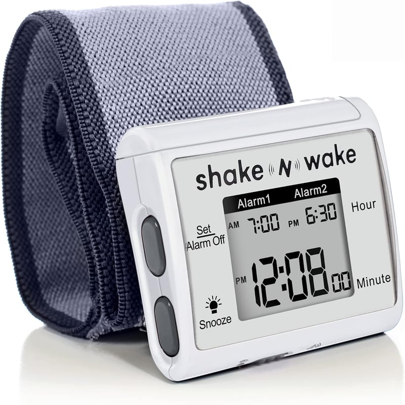 Vibrating Dual Alarm Wristband Clock