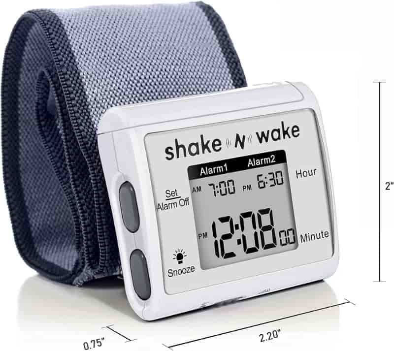 Vibrating Dual Alarm Wristband Clock