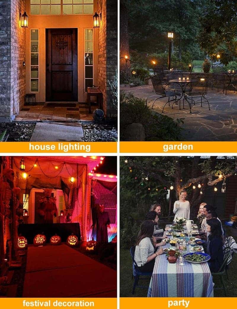 LED Flame Light Bulbs, 4 Modes Flickering Effect for Indoor/Outdoor Decor