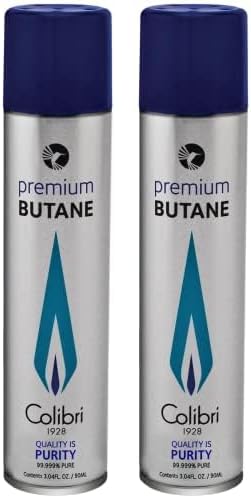 Colibri Butane Fuel Canisters, 99.999% Pure, Pack of 2