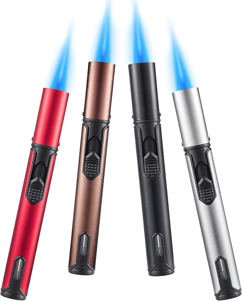 Refillable Jet Torch Lighters for BBQ & Camping