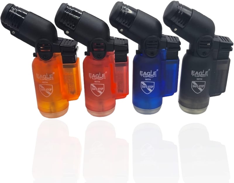 Lighter Set, Transparent Colors, 4-Pack