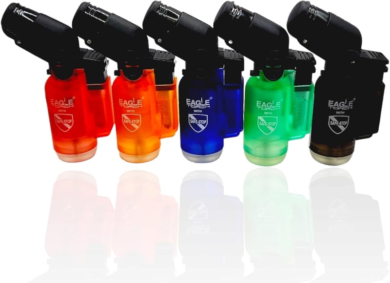 Lighter Set, Transparent Colors, 4-Pack