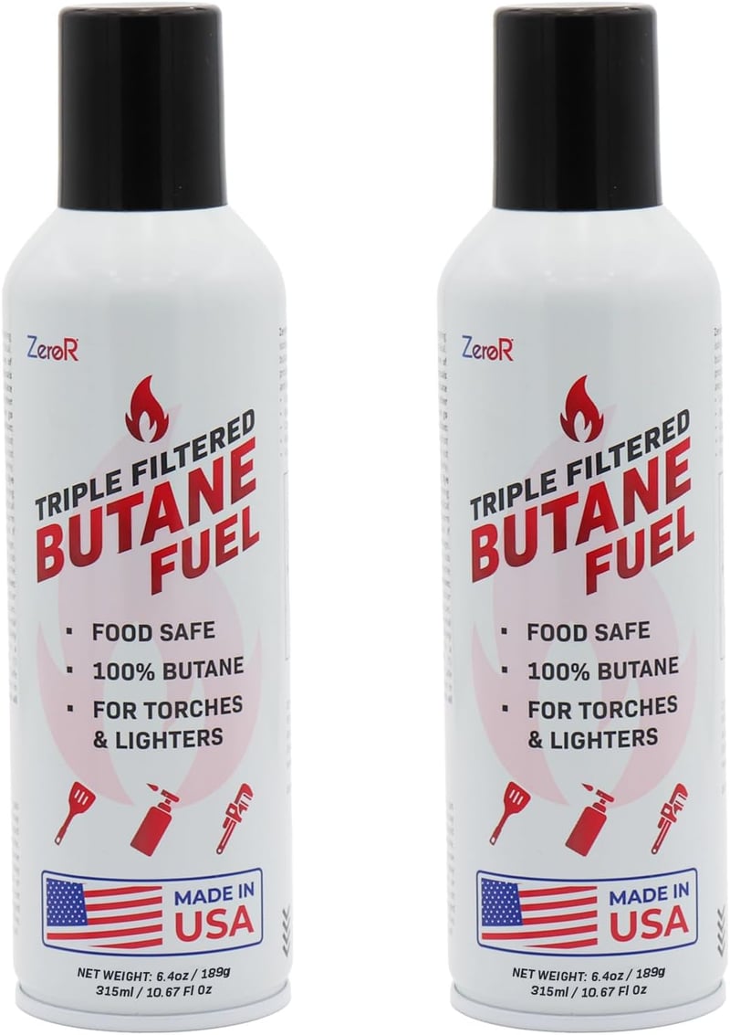 Butane Fuel Refill, 10.67 fl oz, 2-Pack, Made in USA