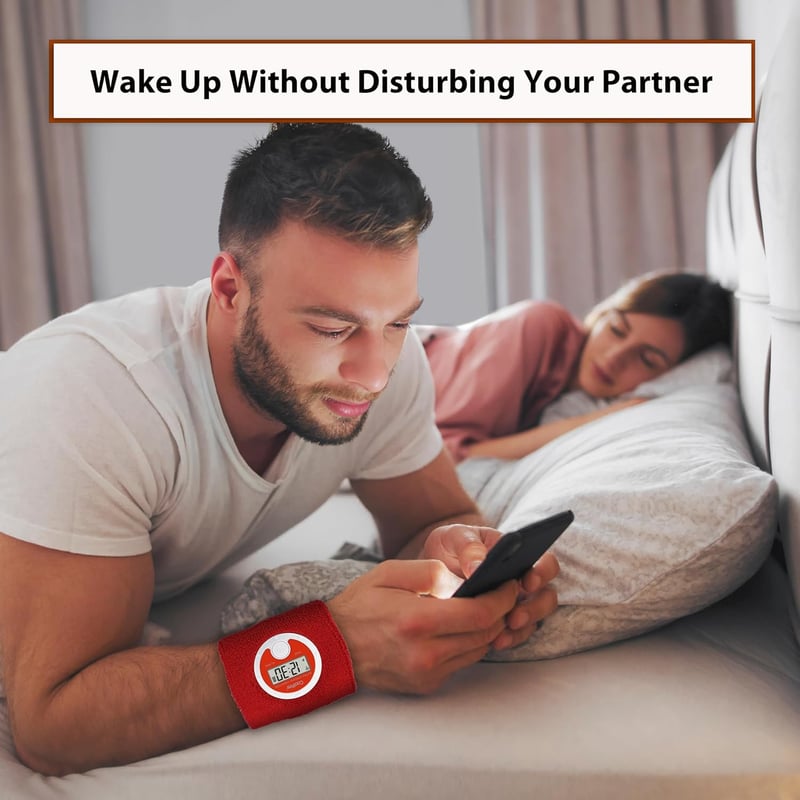Vibrating Wrist Alarm for Couples, USB Chargeable