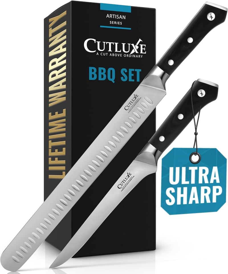 BBQ Carving Knife Set, German Steel, Ergonomic