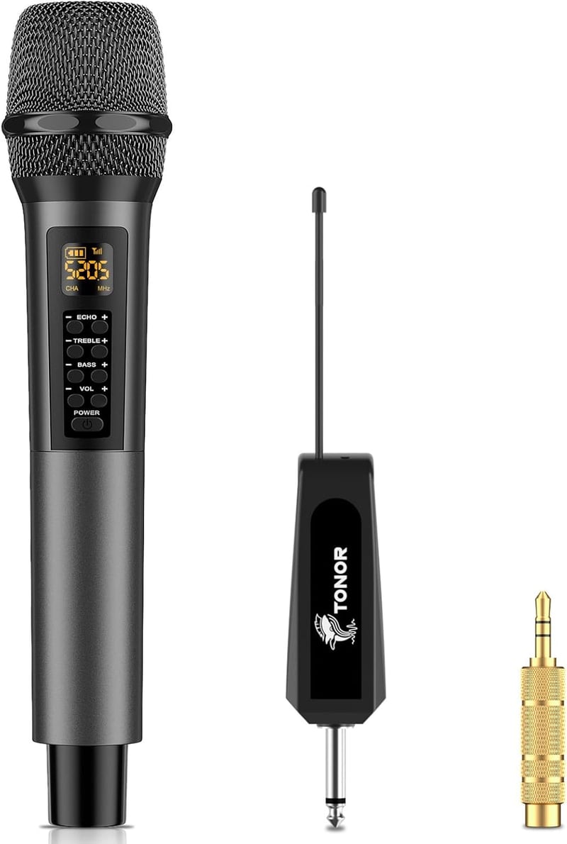 Wedding Karaoke Mic with Adjustable Frequencies, 200ft Range