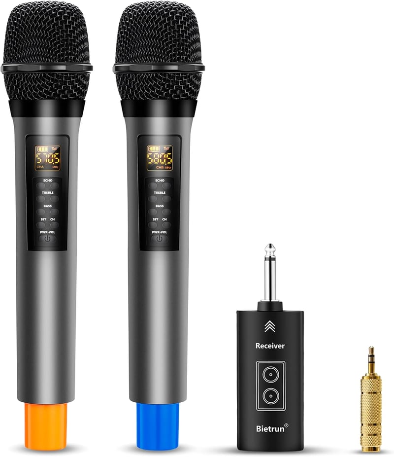 Wireless Karaoke Microphone System with Echo & Bluetooth, 160FT Range