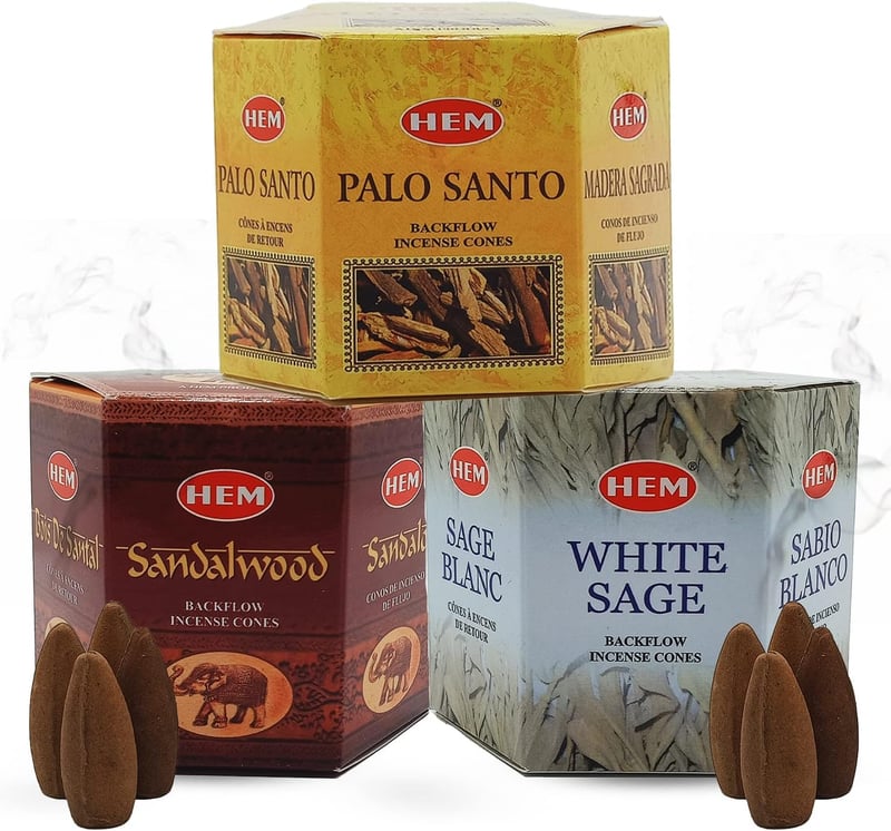 Backflow Incense Cones for Waterfall – Palo Santo, Sage, Sandalwood