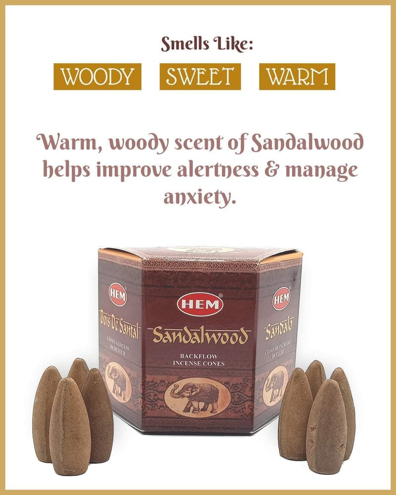 Backflow Incense Cones for Waterfall – Palo Santo, Sage, Sandalwood
