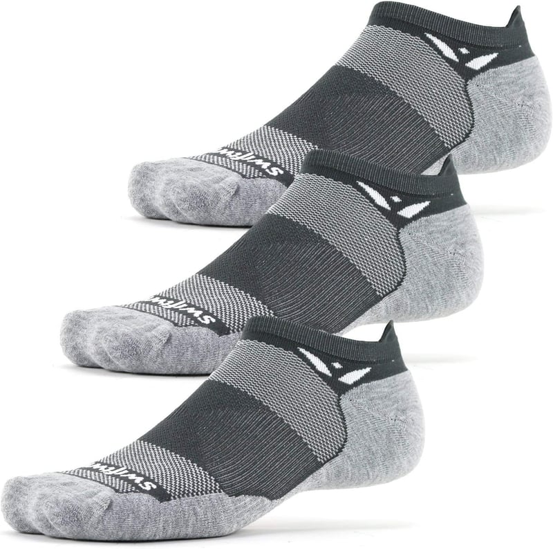 Running & Golf Socks, No Show, Maximum Cushion (3 Pairs)
