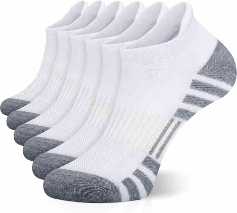 Athletic Low-Cut Running Socks - Cushioned & Breathable (6 Pairs)