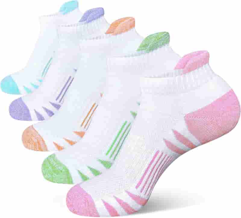 Women's Anti-Blister Athletic Socks, Cushioned & Odor-Resistant (5 Pairs)