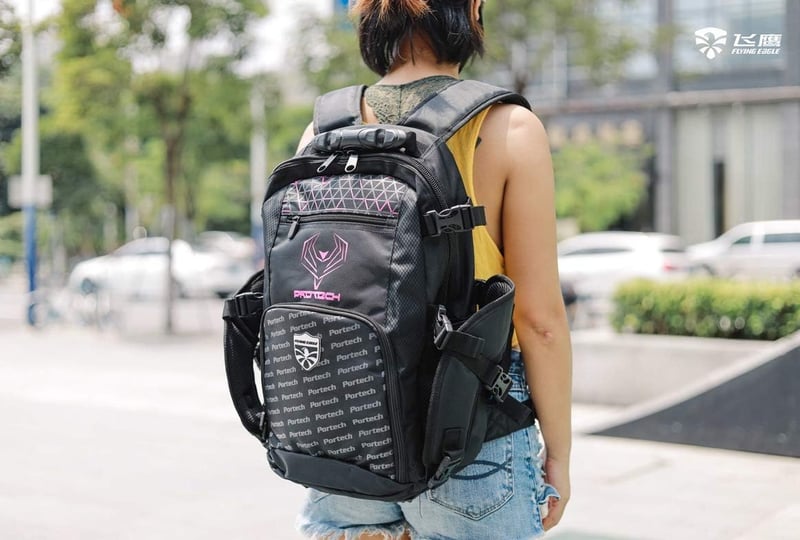 Inline Skate Backpack for Travel and Daily Commute, Pink, Medium