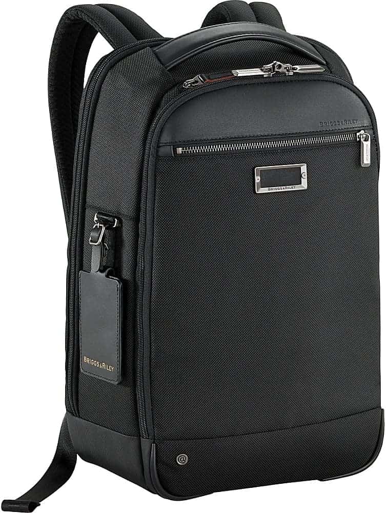 Business Slim Backpack - Medium, Black, by Briggs & Riley