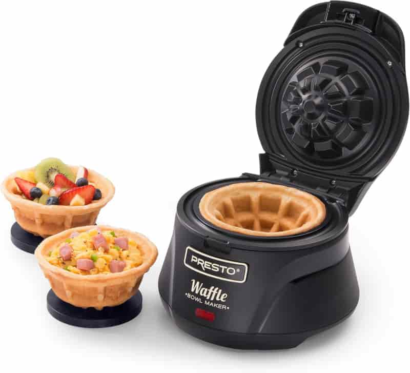 Belgian Waffle Bowl Maker, Nonstick Black Electric Appliance