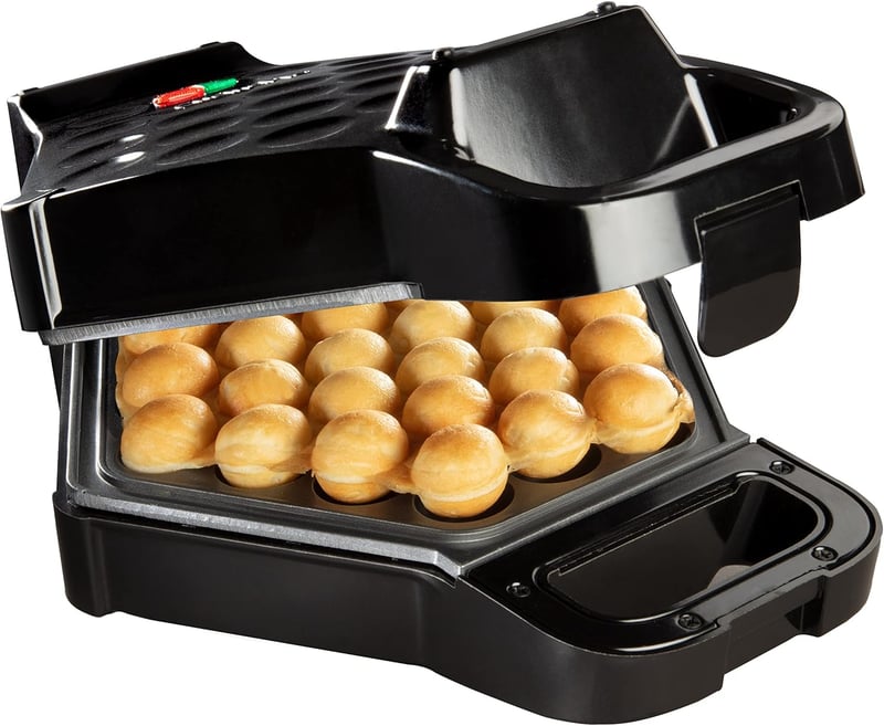 Bubble Waffle Maker with Nonstick Griddle and Recipe Guide