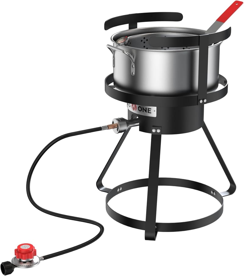 Outdoor Propane Deep Fryer Set with Thermometer