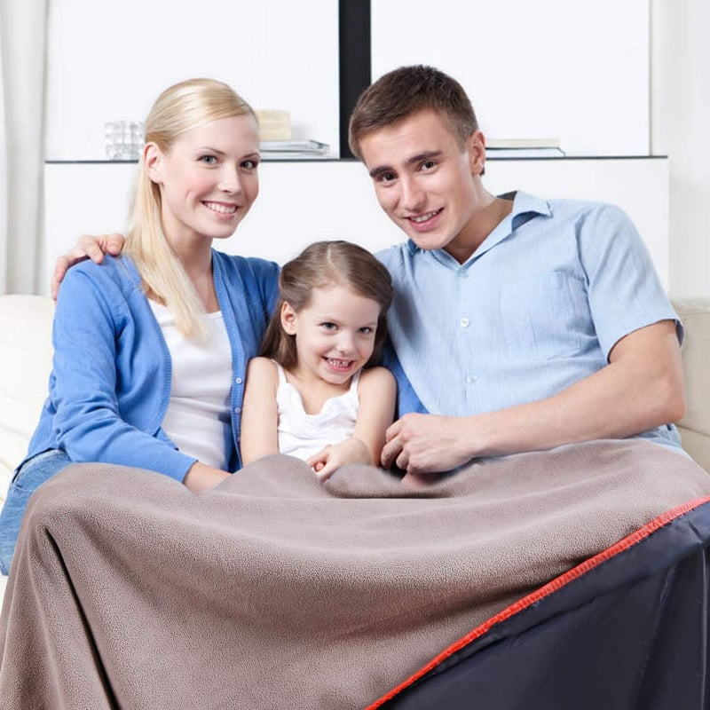 Waterproof Fleece Stadium Blanket for Cold Weather, Dark Blue