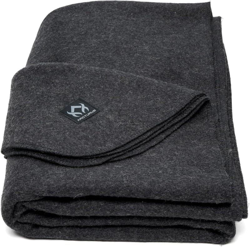 Military Wool Blanket – Warm, Washable, Outdoor Camping Survival